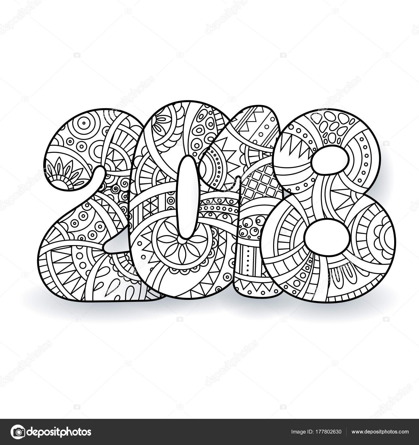 Happy New Year 2018 Celebration Number Vector Xmas Illustration In Happy New Year 2018 Celebration Number Vector Xmas Illustration In