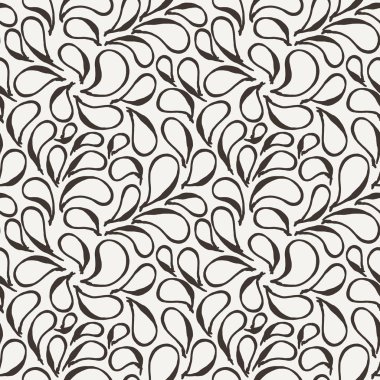 Vektör seamless modeli stilize yapraklar ve yaprakları