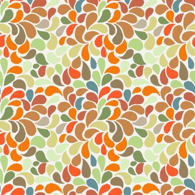 Vektör seamless modeli stilize yapraklar ve yaprakları