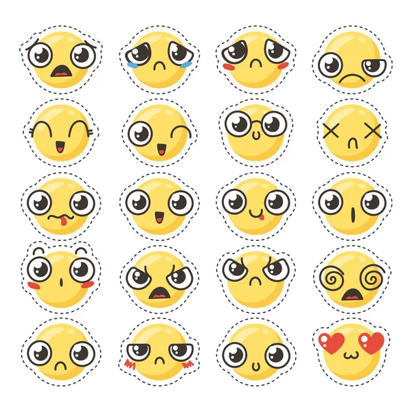 Emoticon female kawaii style icon Stock Vector by ©yupiramos 130781542