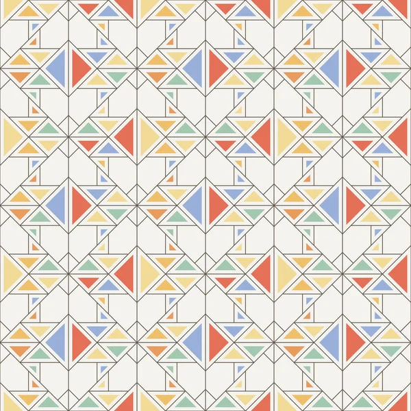 シームレスな幾何学的三角形のパターン. — ストックベクタ