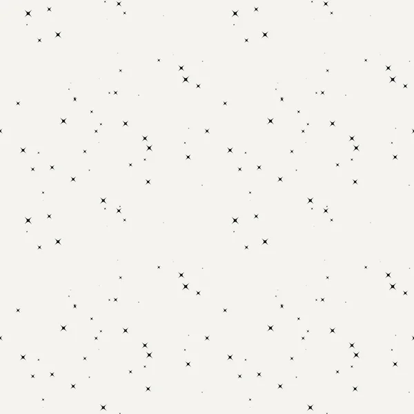 Modèle d'étoile chaotique monochrome sans couture . — Image vectorielle