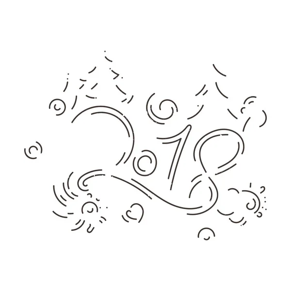 Letras para Feliz Año Nuevo 2018 . — Vector de stock