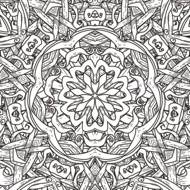 Mandala tarzı vektör seamless modeli