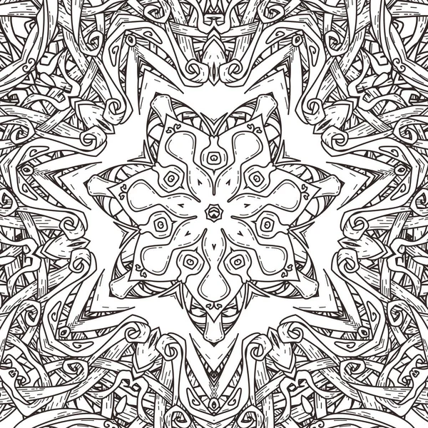 Modèle vectoriel sans couture dans le style mandala — Image vectorielle