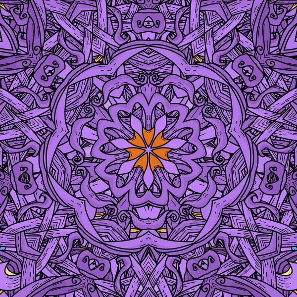 De naadloze patroon vector in mandala stijl — Stockvector