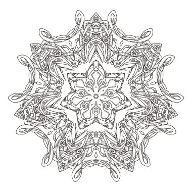 Mandala. Dekoratif arka plan. Islam, Arapça, oryantal, Hint, Osmanlı, yoga motifleri.