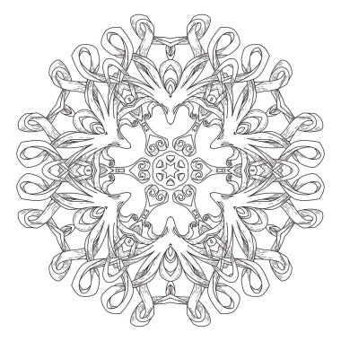 Mandala. Dekoratif arka plan. Islam, Arapça, oryantal, Hint, Osmanlı, yoga motifleri.