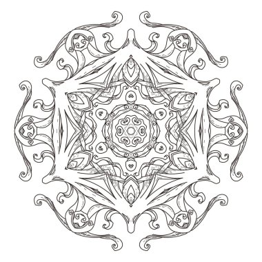 Mandala. Dekoratif arka plan. Islam, Arapça, oryantal, Hint, Osmanlı, yoga motifleri.