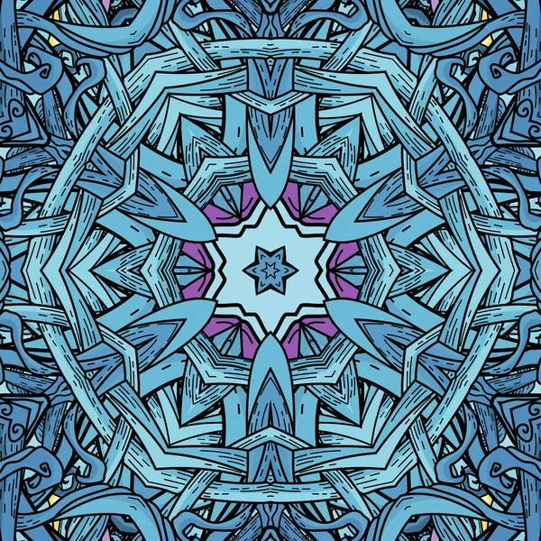 Modèle vectoriel sans couture dans le style mandala — Image vectorielle