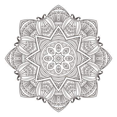 Mandala. Dekoratif arka plan. Islam, Arapça, oryantal, Hint, Osmanlı, yoga motifleri.