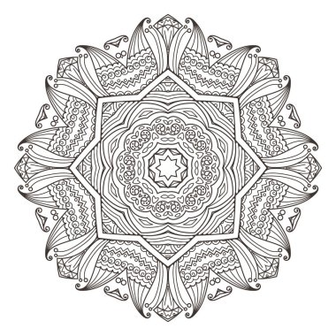 Mandala. Dekoratif arka plan. Islam, Arapça, oryantal, Hint, Osmanlı, yoga motifleri.