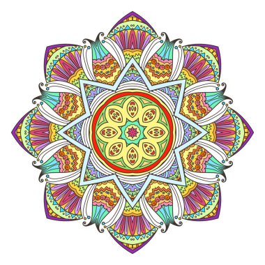 Mandala. Dekoratif arka plan. Islam, Arapça, oryantal, Hint, Osmanlı, yoga motifleri.