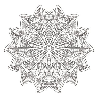 Mandala. Dekoratif arka plan. Islam, Arapça, oryantal, Hint, Osmanlı, yoga motifleri.
