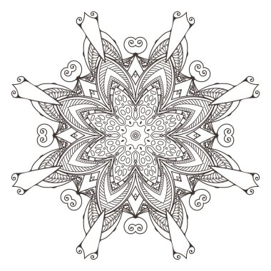 Mandala. Dekoratif arka plan. Islam, Arapça, oryantal, Hint, Osmanlı, yoga motifleri.