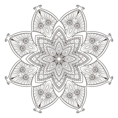 Mandala. Dekoratif arka plan. Islam, Arapça, oryantal, Hint, Osmanlı, yoga motifleri.