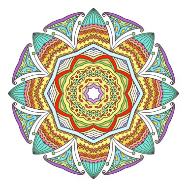 Mandala. Dekoratif arka plan. Islam, Arapça, oryantal, Hint, Osmanlı, yoga motifleri.