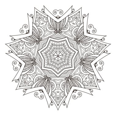 Mandala. Dekoratif arka plan. Islam, Arapça, oryantal, Hint, Osmanlı, yoga motifleri.