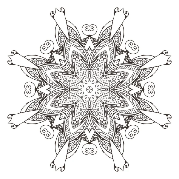 Mandala. Fond décoratif abstrait. Islam, arabe, oriental, indien, ottoman, motifs de yoga . — Image vectorielle