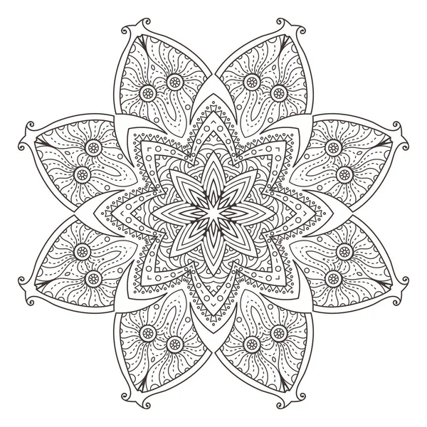 Mandala. Fond décoratif abstrait. Islam, arabe, oriental, indien, ottoman, motifs de yoga . — Image vectorielle