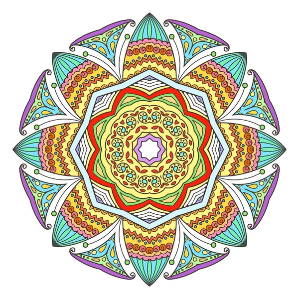 Mandala. Fond décoratif abstrait. Islam, arabe, oriental, indien, ottoman, motifs de yoga . — Image vectorielle