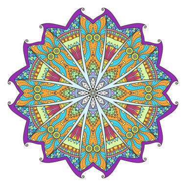 Mandala. Dekoratif arka plan. Islam, Arapça, oryantal, Hint, Osmanlı, yoga motifleri.