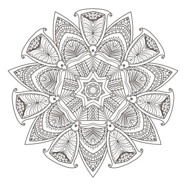 Mandala. Dekoratif arka plan. Islam, Arapça, oryantal, Hint, Osmanlı, yoga motifleri.