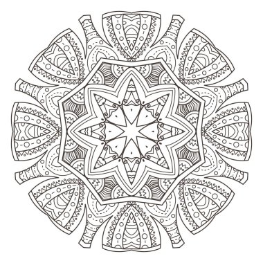 Mandala. Dekoratif arka plan. Islam, Arapça, oryantal, Hint, Osmanlı, yoga motifleri.