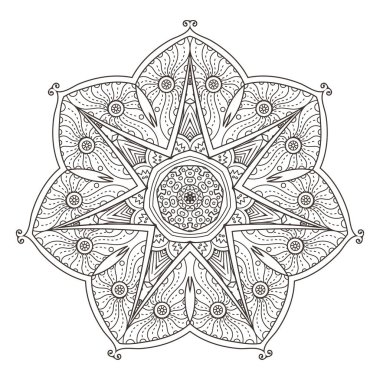 Mandala. Dekoratif arka plan. Islam, Arapça, oryantal, Hint, Osmanlı, yoga motifleri.
