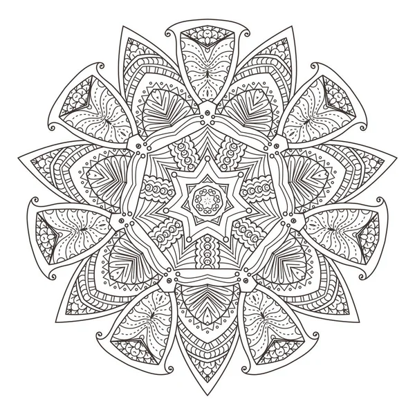 Mandala. Fond décoratif abstrait. Islam, arabe, oriental, indien, ottoman, motifs de yoga . — Image vectorielle