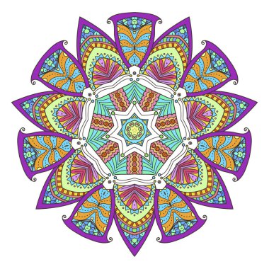Mandala. Dekoratif arka plan. Islam, Arapça, oryantal, Hint, Osmanlı, yoga motifleri.