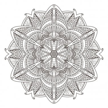 Mandala. Dekoratif arka plan. Islam, Arapça, oryantal, Hint, Osmanlı, yoga motifleri.