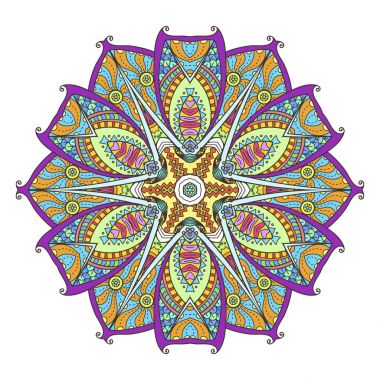 Mandala. Dekoratif arka plan. Islam, Arapça, oryantal, Hint, Osmanlı, yoga motifleri.