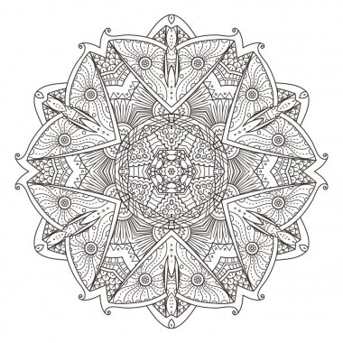 Mandala. Dekoratif arka plan. Islam, Arapça, oryantal, Hint, Osmanlı, yoga motifleri.