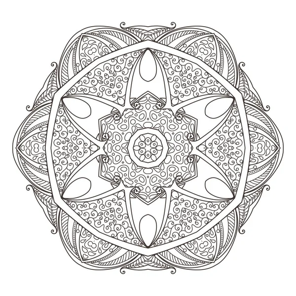 Mandala. Fond décoratif abstrait. Islam, arabe, oriental, indien, ottoman, motifs de yoga . — Image vectorielle