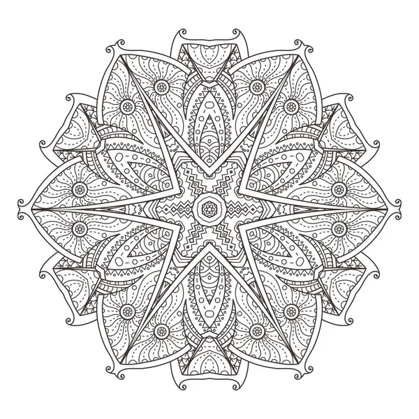 Mandala. Fond décoratif abstrait. Islam, arabe, oriental, indien, ottoman, motifs de yoga . — Image vectorielle