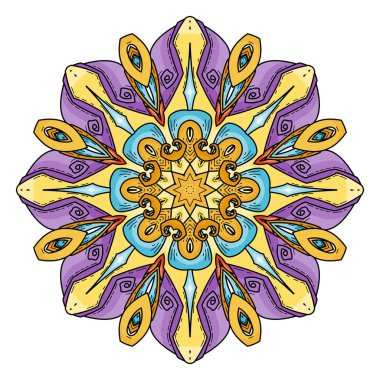 Mandala. Dekoratif arka plan. Islam, Arapça, oryantal, Hint, Osmanlı, yoga motifleri.