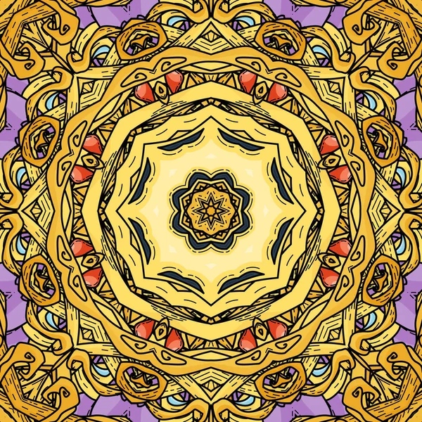 Vektor nahtloses Muster im Mandala-Stil — Stockvektor