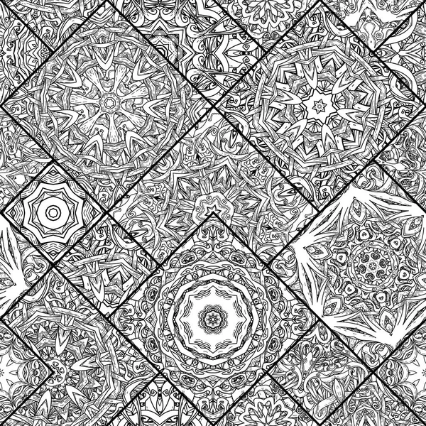 Seamless mandala pattern. Vector endless illustration — Stock Vector