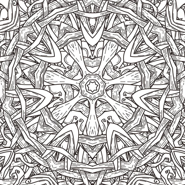 De naadloze patroon vector in mandala stijl — Stockvector