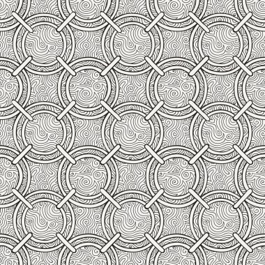 Kabile boho süslü daire süsleme ile Seamless Modeli