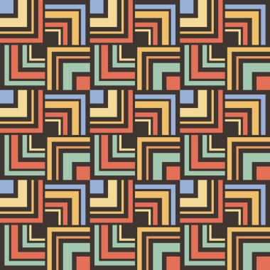 Dikişsiz kare desen. Soyut sonsuz arka plan şeritler