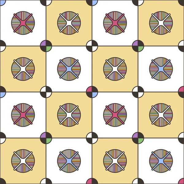 継ぎ目のない抽象的な幾何学的なモザイク パターン — ストックベクタ