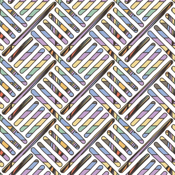 Vector abstrakta dekorativa flätad bakgrund med utsmyckade prydnad — Stock vektor