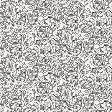 Dekoratif süs süslü vektör seamless modeli doodle