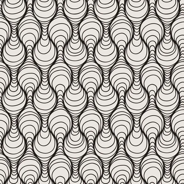 Dekorative Vektor nahtlose Wellenmuster. endlose Illustration mit abstrakten Doodle-Strömen — Stockvektor