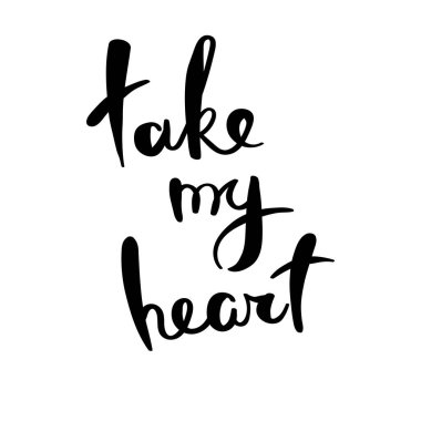 El ifade yazı vektör çekilmiş. Modern hat dekor duvar, poster, parmak izi, kart, t-shirtler için motive ve diğer