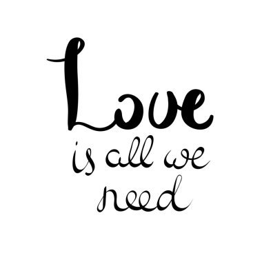 El ifade yazı vektör çekilmiş. Modern hat dekor duvar, poster, parmak izi, kart, t-shirtler için motive ve diğer