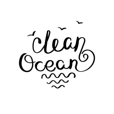 El ifade yazı vektör çekilmiş. Modern hat dekor duvar, poster, parmak izi, kart, t-shirtler için motive ve diğer