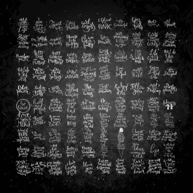 El hayat ve mutluluk için hat alıntı motivasyon yazı tahtası üzerinde yazılı. Kartpostal, poster, parmak izi, kart grafik tasarım için.